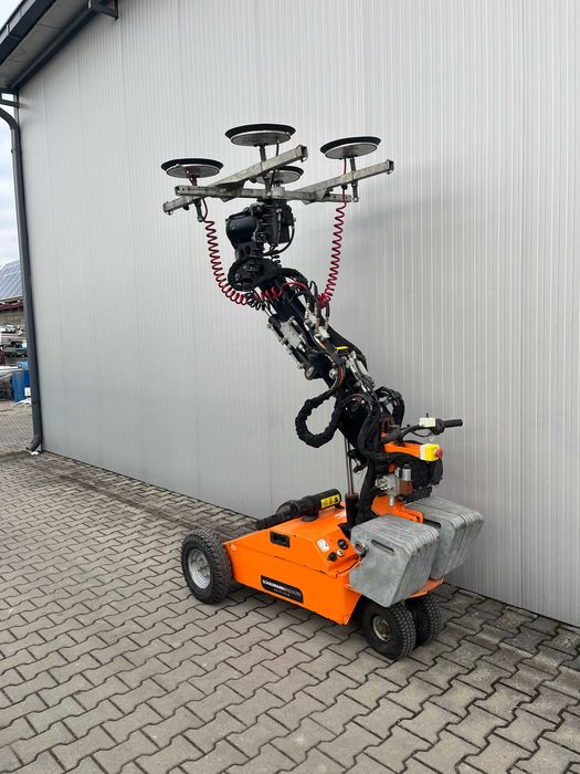 Robot/dispozitiv autopropulsant de montat si manipulat sticla