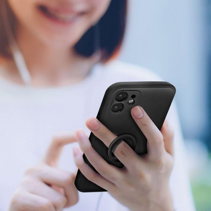 Подсилен кейс с ринг roar amber за samsung galaxy a55 5g , черен