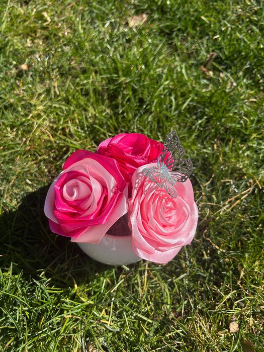 Ръчно изработени сатенени розички