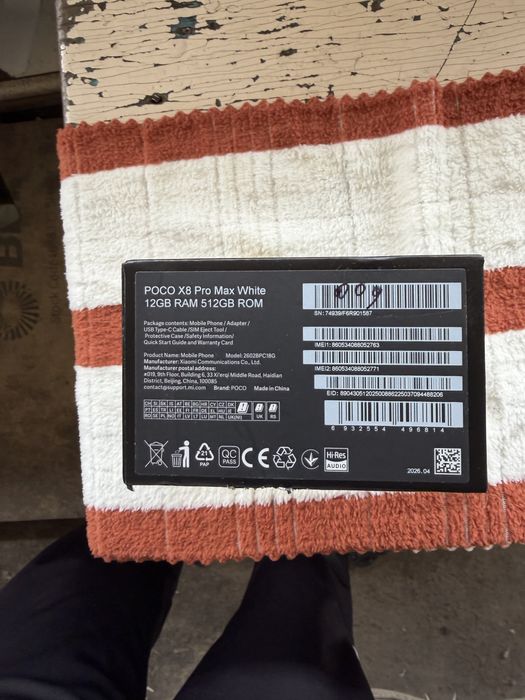 poco x8 pro max 12.512g yengidek 2 ta sikl karopka kamplekt