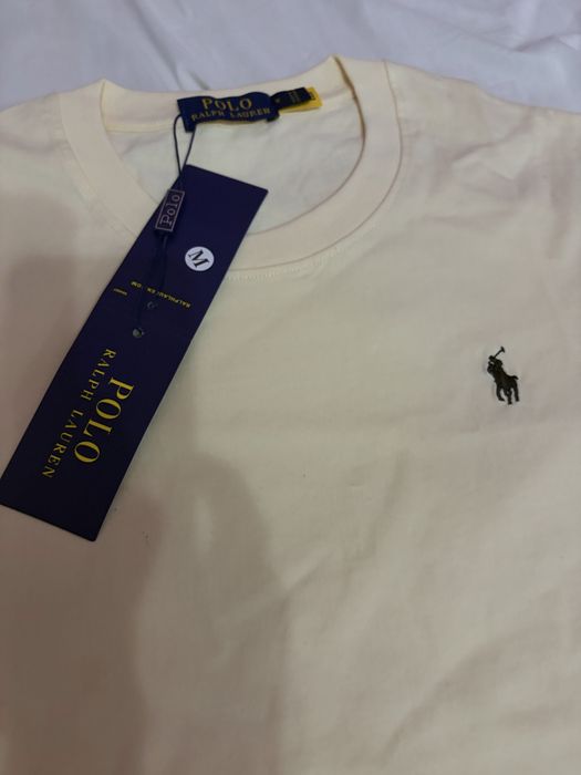 Tricou polo ralph lauren crem M