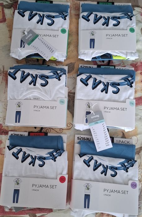 SINSAY НОВИ Детски пижами-104 см,110 см,116 см,122 см