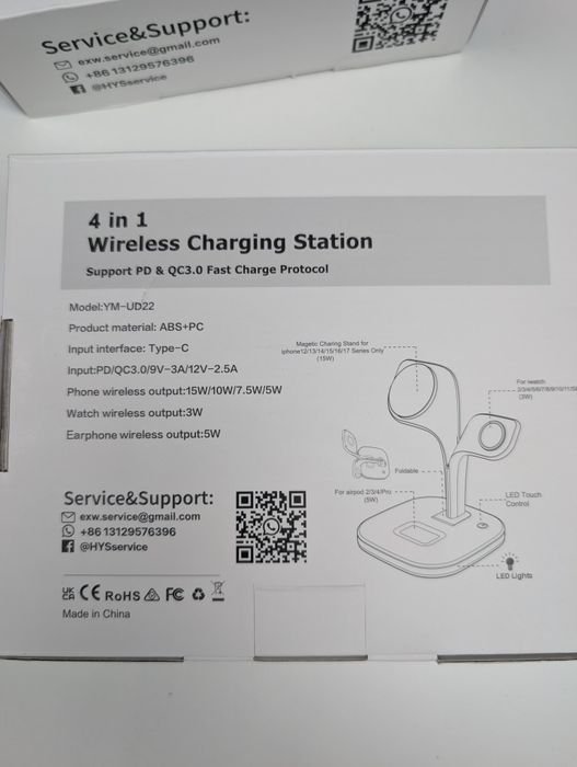 Statie de incarcare Sigilata - EXW 4in1 Wireless Charging Station