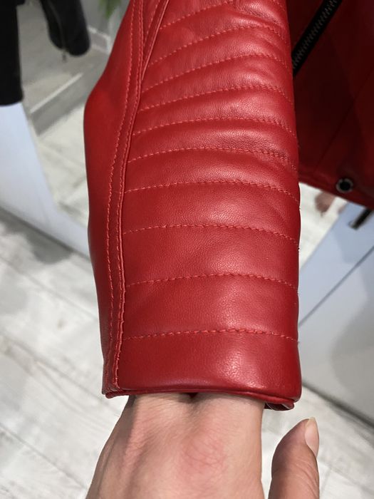 Дамско яке от естествена кожа и естествен косъм