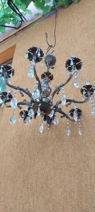 Candelabru, lustra de tavan, bronz