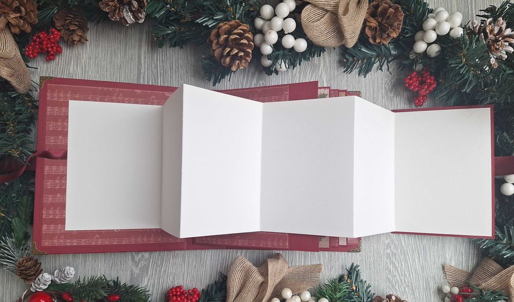 Коледен скрапбук албум "Коледна звезда" в бордо /48.14