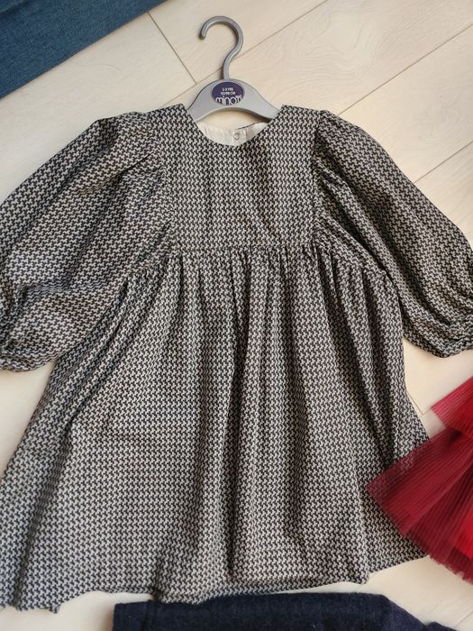 Ново палтенце Chicco, рокля Bebeshora and H&m 2-3год.