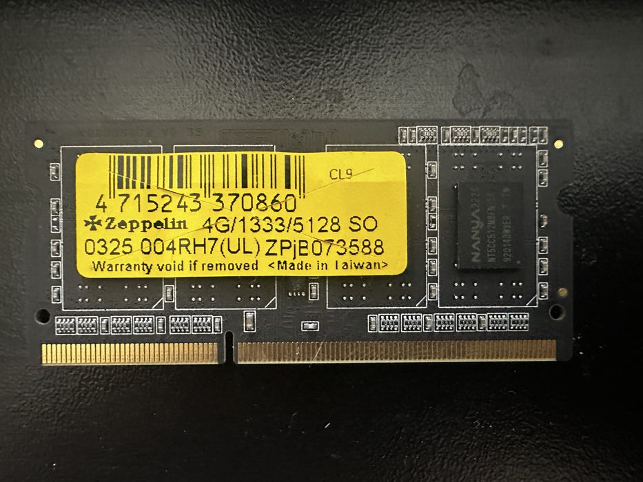 Placute RAM DDR3 pt laptop 4buc x4GB, 1333MHz, 1.5V