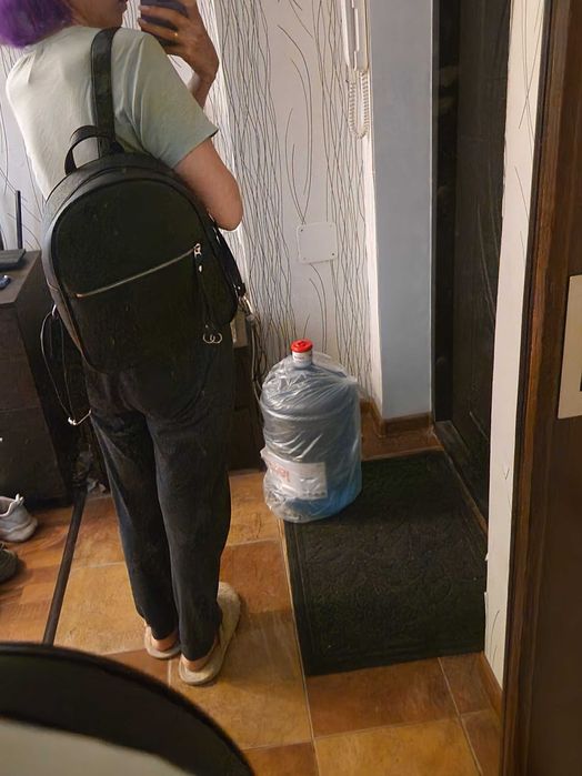 Черный рюкзак кожзам