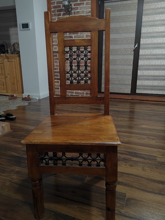 Vand masa living lemn masiv si fier forjat Indiana