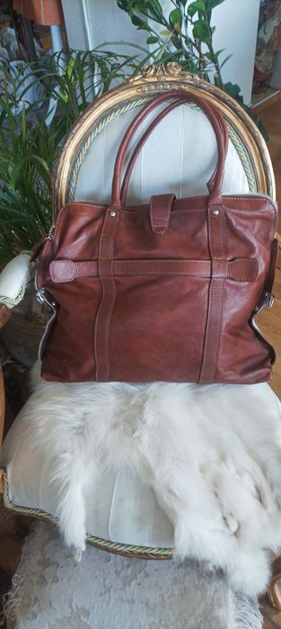 "NINE WEST", висококачествена Естествена кожа Голяма дамска чанта