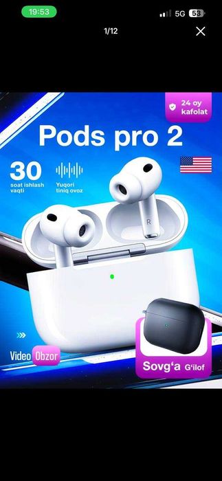 Simsiz quloqchin, Pods Pro 2, Android va iPhone uchun