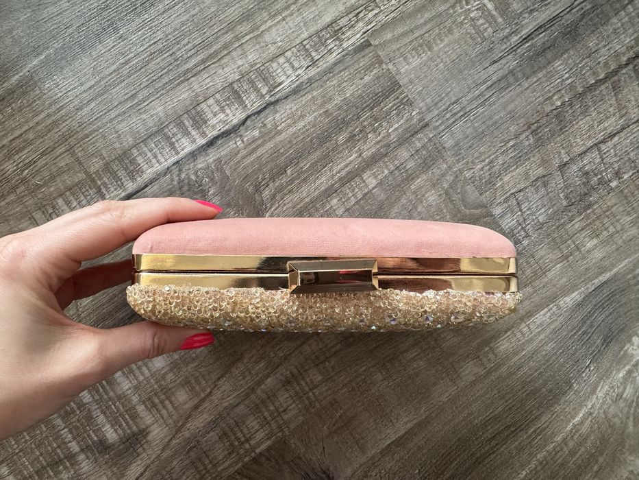 Розова бална чанта