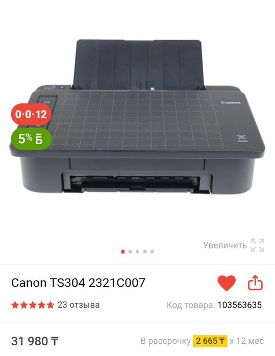 Струйный принтер Canon TS304