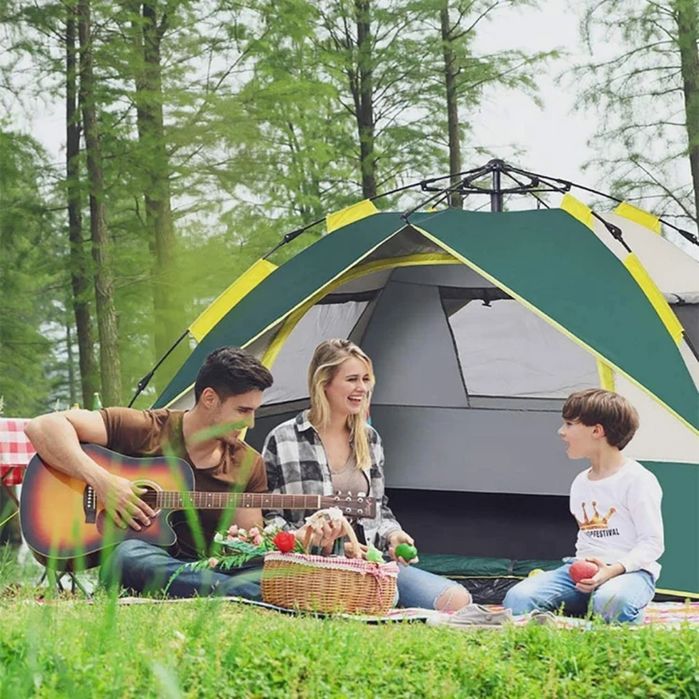 Палатка туристическая для 3–4 человек для кемпинга  бесплатный доставк