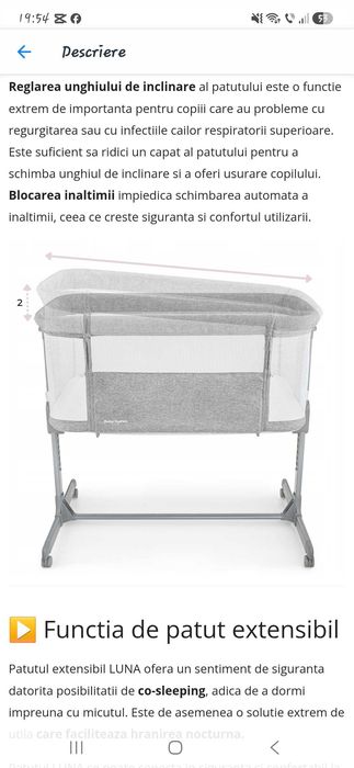 Patuț copii, co-sleeper