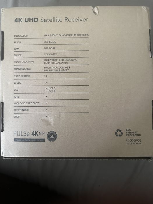 AB PULSe 4K Mini SE UHD Satellite Receiver Enigma2 DVB-S2X Нов