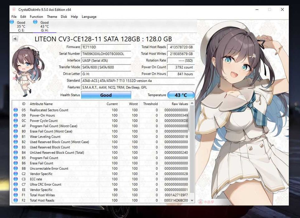 SSD LiteON 128 GB sata
