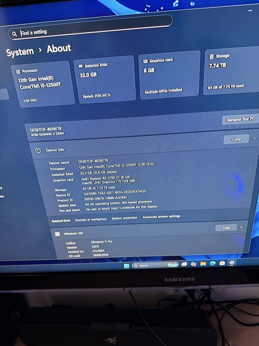 Unitate gaming  i5 generatia 12 / 32 gb ram / 8 gb video