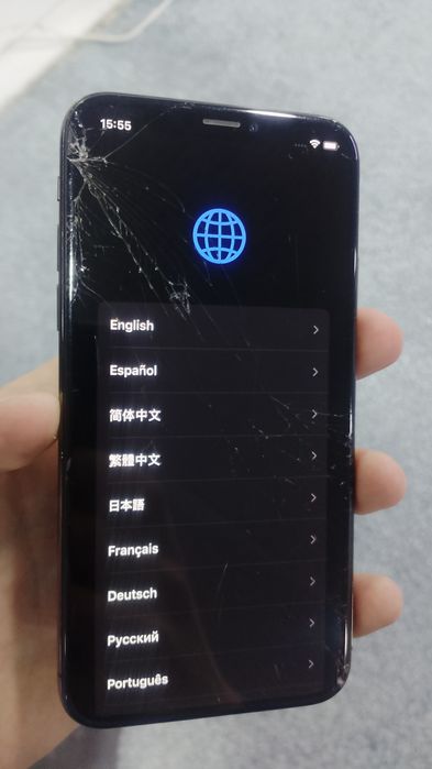 Iphone X icloudga tushkan oldi oynasi singan