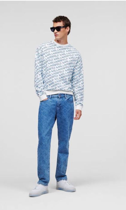 Karl Lagerfeld връхна блуза суичер оригинал с диагонално лого