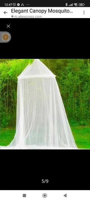 Балдахин с обръч и  халка за окачване против комари, мухи и др..