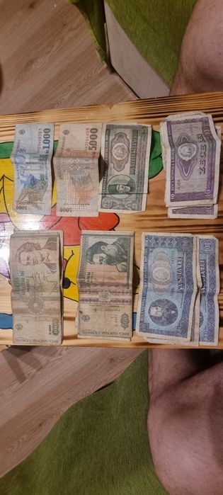 Bancnote vechi 10,25,100,500,1000,5000