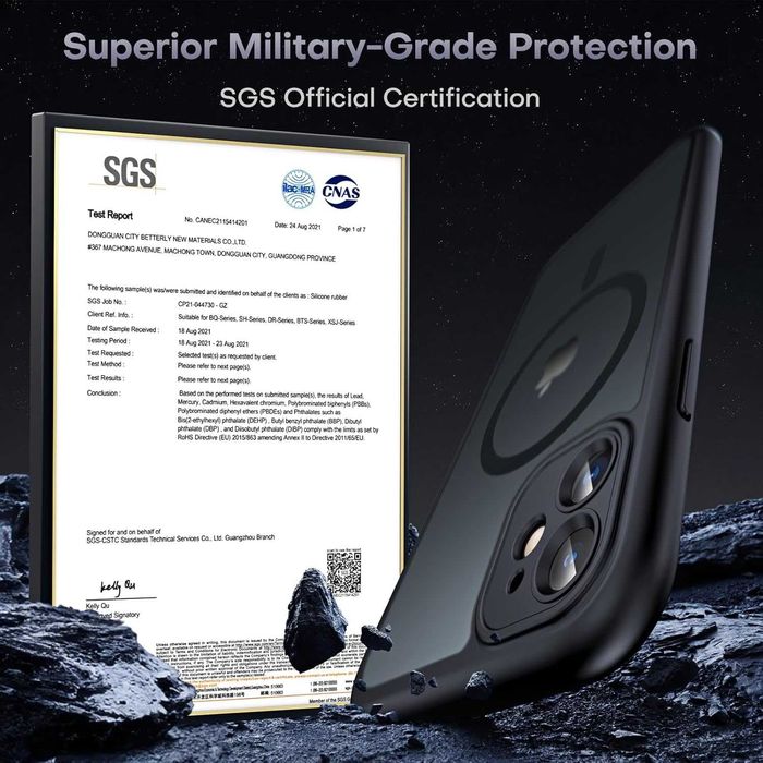 Магнитен калъф TOCOL 3 в 1 за iPhone 11 6,1 инча, подходящ за MagSafe