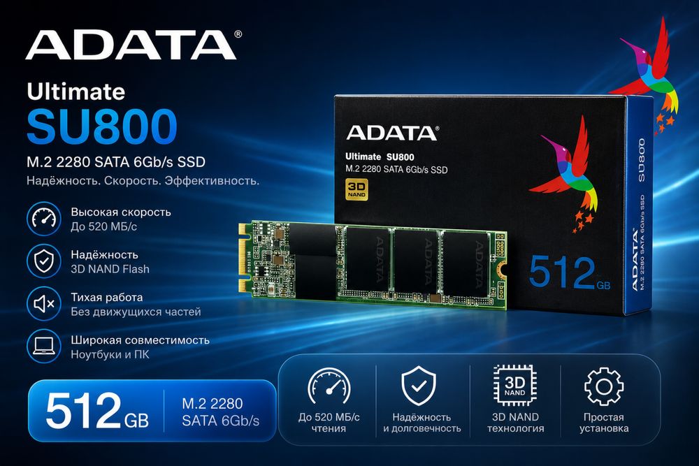 Adata su800 ssd 512gb m.2