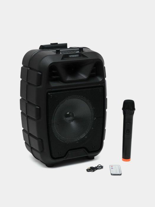 БЕПУЛ Доставка,Караоке bluetooth Колонкалар ZQS8125+Симсиз Микрофон