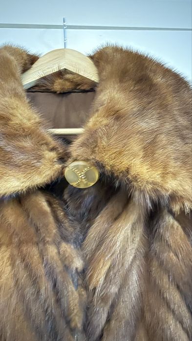 Vand haina blana naturala vizon bej maro M/L