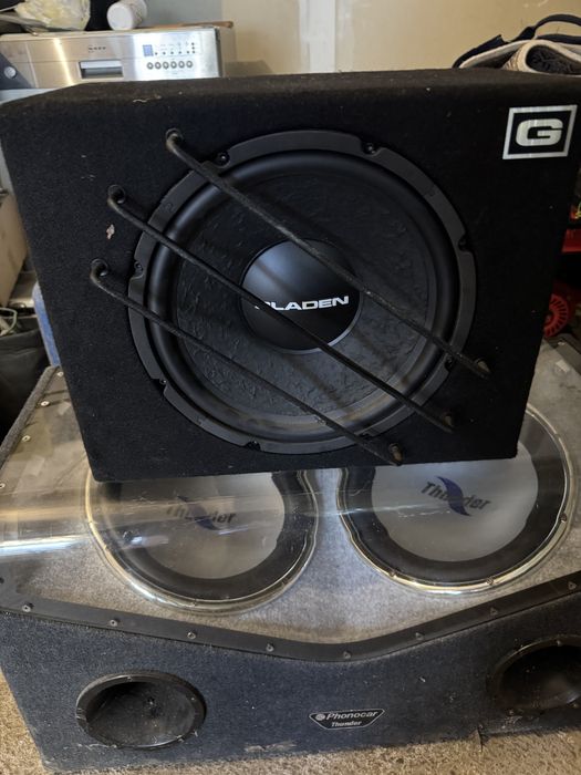 Subwoofer 2x boxe thunder - gladen cu o boxa