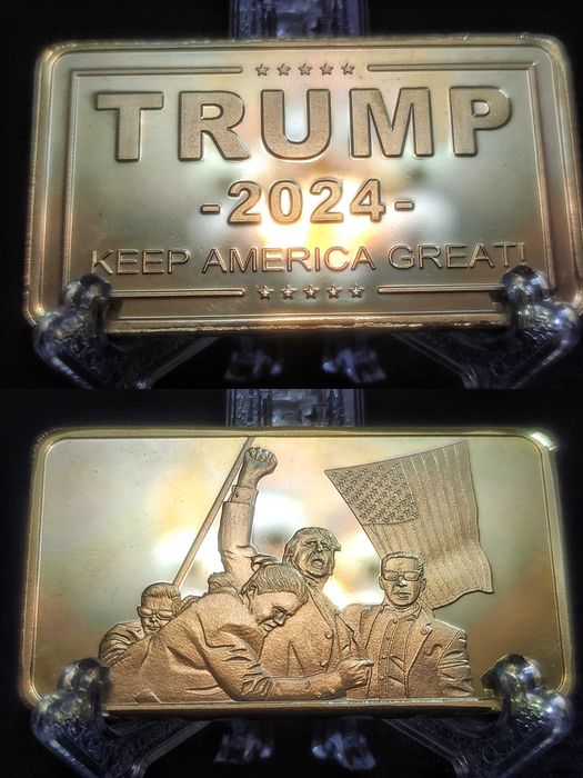 Сувенирный Слиток TRUMP-2024. Покушение на Дональда Трампа.