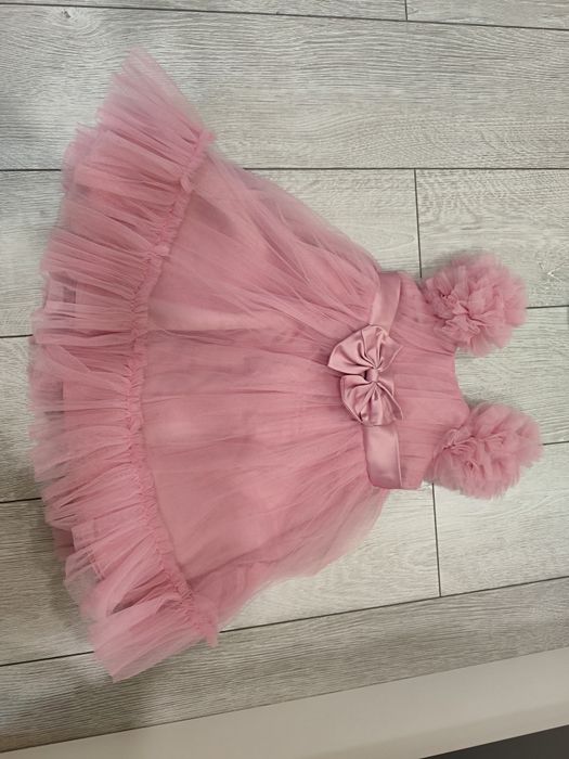 Рокля за момиче - Лила и розова