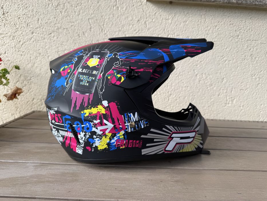 Set casca moto cross trotineta + ochelari , marimea XL , NOU