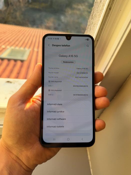 Samsung Galaxy A16 5G, DualSIM, Memorie 128GB, Blue Black, Android 16