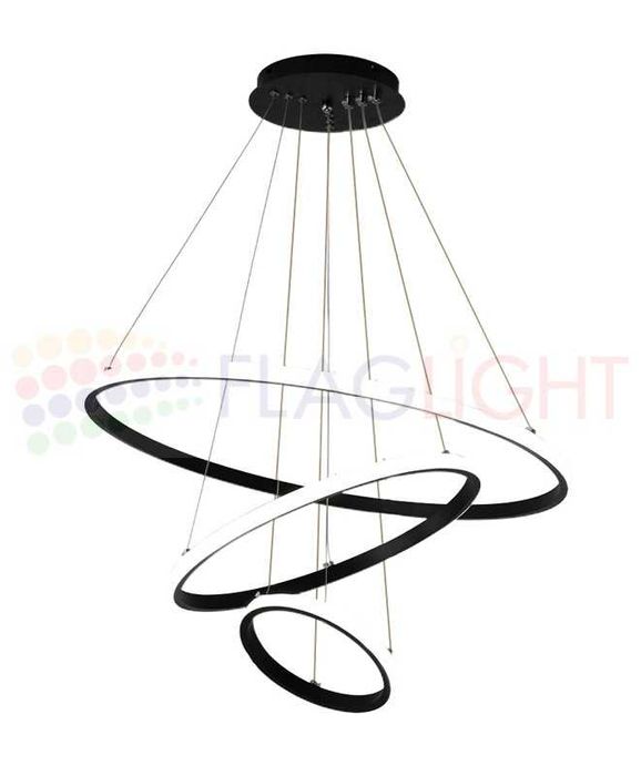 Стилни LED Полилеи GALAXY с 3 ринга, 3 CCT избор на цветна температура