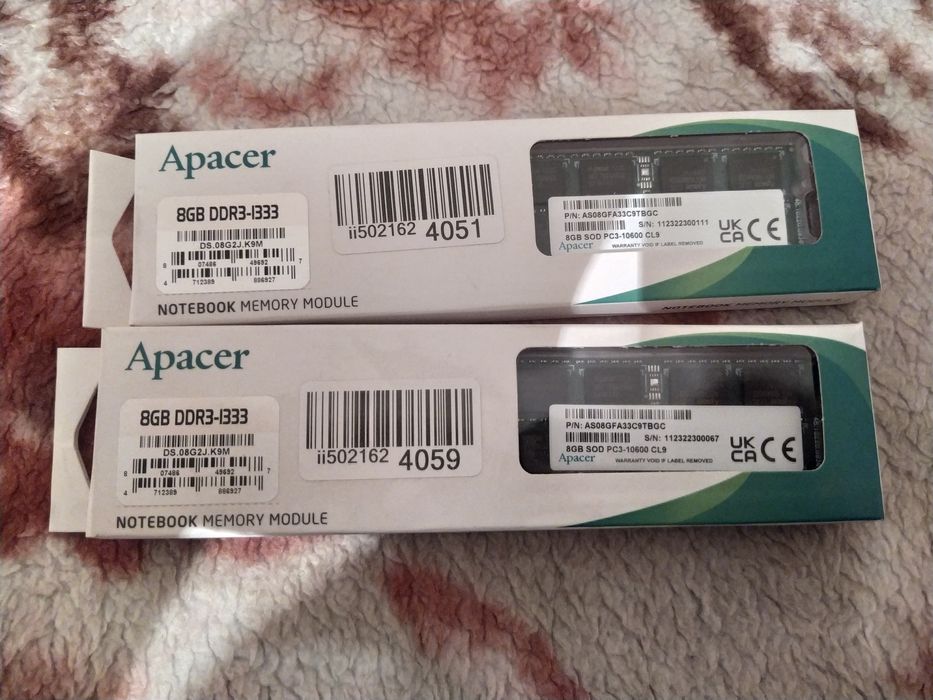 Apacer Оперативная память DDR3 1333 Мгц 2 плашки по 8 ГБ