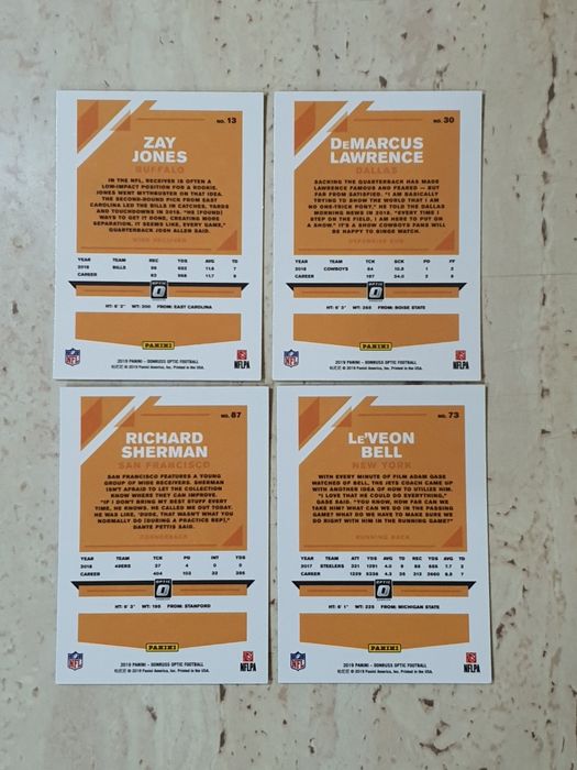 Carduri panini nfl optic 2019