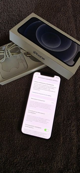 iPhone 12 Black 64GB 77% battery КОМПЛЕКТ!