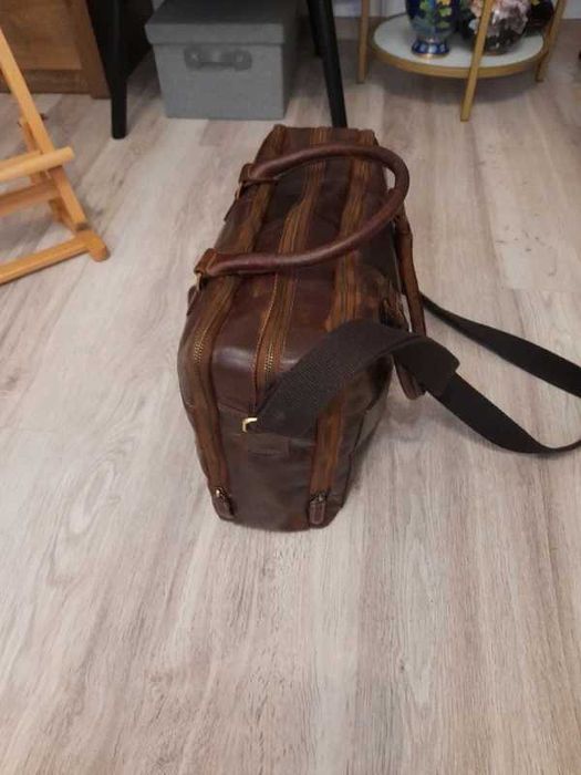 Geanta piele naturala laptop weekender HGL Leder Germany