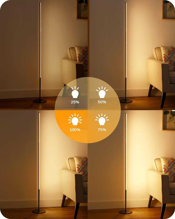 Lampadar STICK podea LED, 3000K, dimmabil, Silver ,REDUS de la 400RON