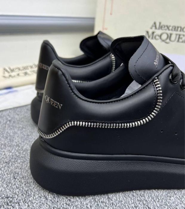 Adidasi Alexander Mcqueen zipper negri full black