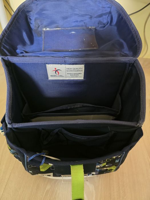 Детска ергономична ученическа раница-кутия Belmil Pixel Cube Game