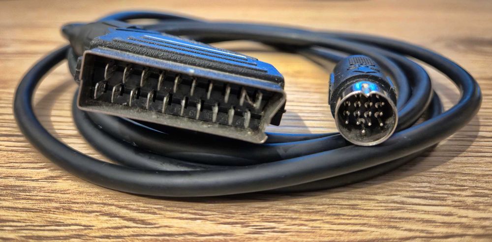Cablu audio video 13 pini scart pentru Atari 7800 ST 520 1040 STFM