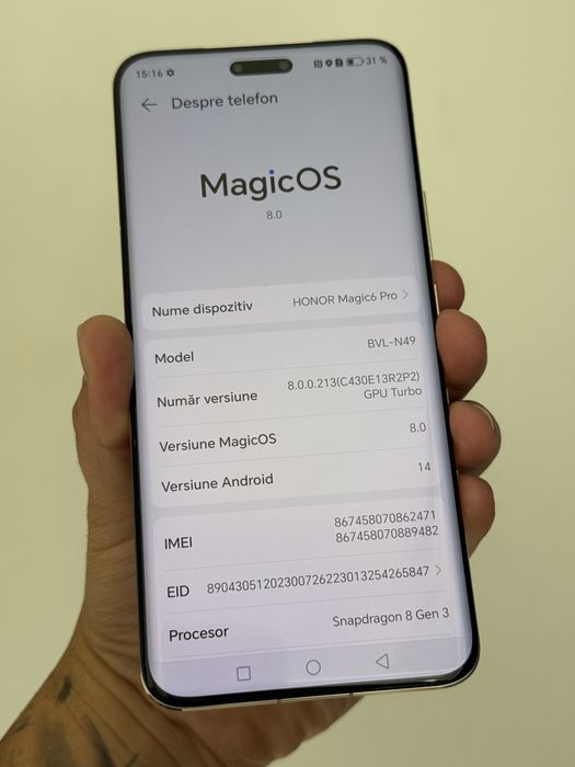 HONOR Magic 6 Pro, Dual SIM, 12GB RAM, 512GB, 5G, Sage Green 0minute