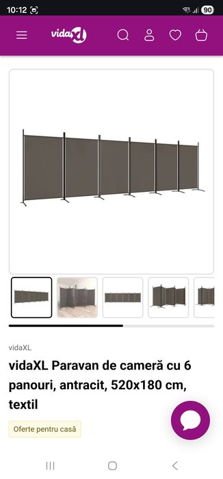 Paravan despartitor camera ,cabina proba ,etc