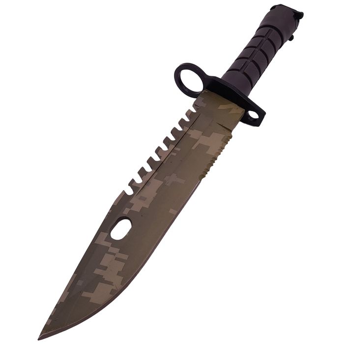 Cutit vanatoare IdeallStore®, Jungle Camo, 32.5 cm, teaca inclusa