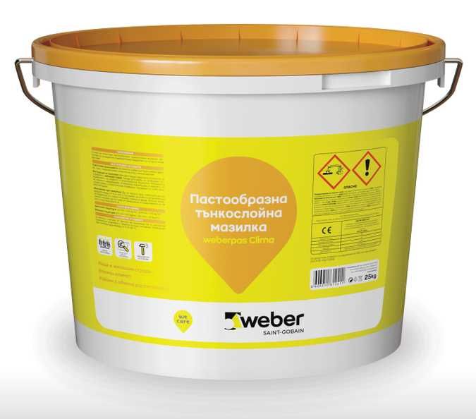 Фасадна мазилка weber Clima 25 кг. 1,5мм. -ОСТАНАЛА от Обект