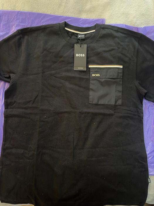 Памучна тениска плътна на BOOS